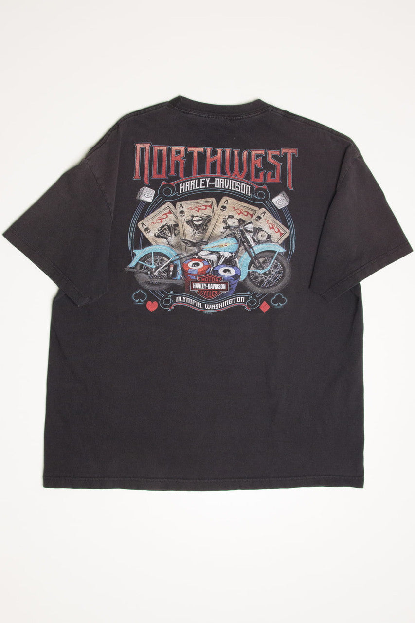 Northwest Olympia Washington Harley-Davidson T-Shirt (2010s)