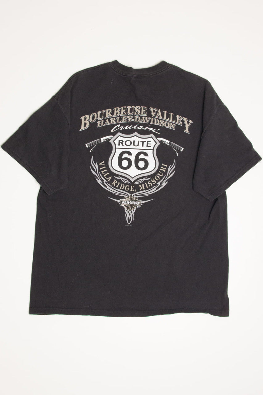 Route 66 Bourbeuse Valley Harley-Davidson T-Shirt (2000s)