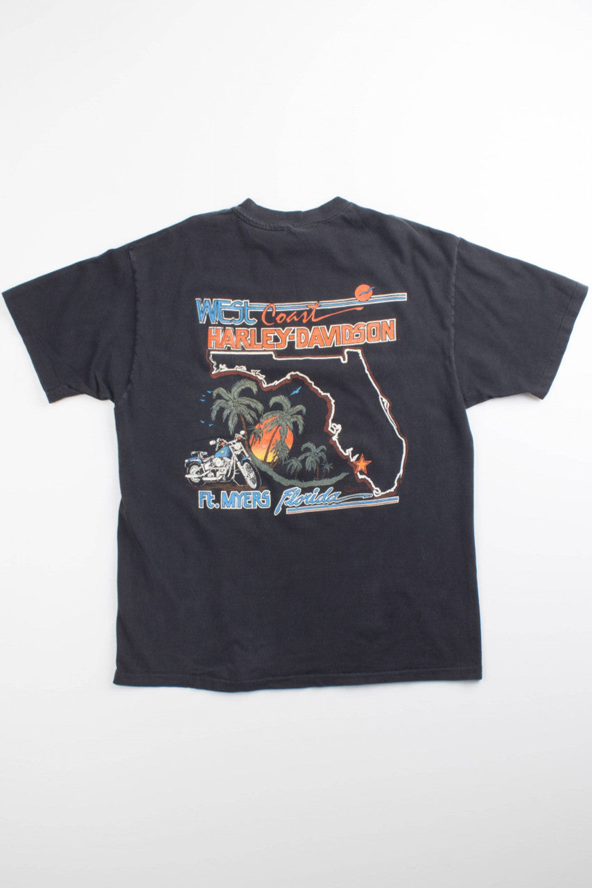 '93 Ft. Myers Double Graphic Harley Davidson T-Shirt