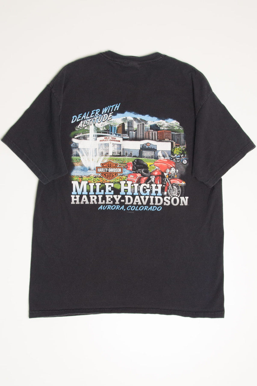 Smoking Skulls Mile High Colorado Harley-Davidson T-Shirt