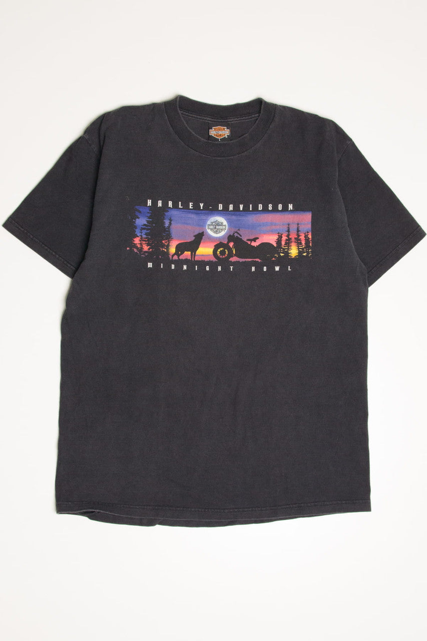 Midnight Howl Kennewick Washington Harley-Davidson T-Shirt (2000s)