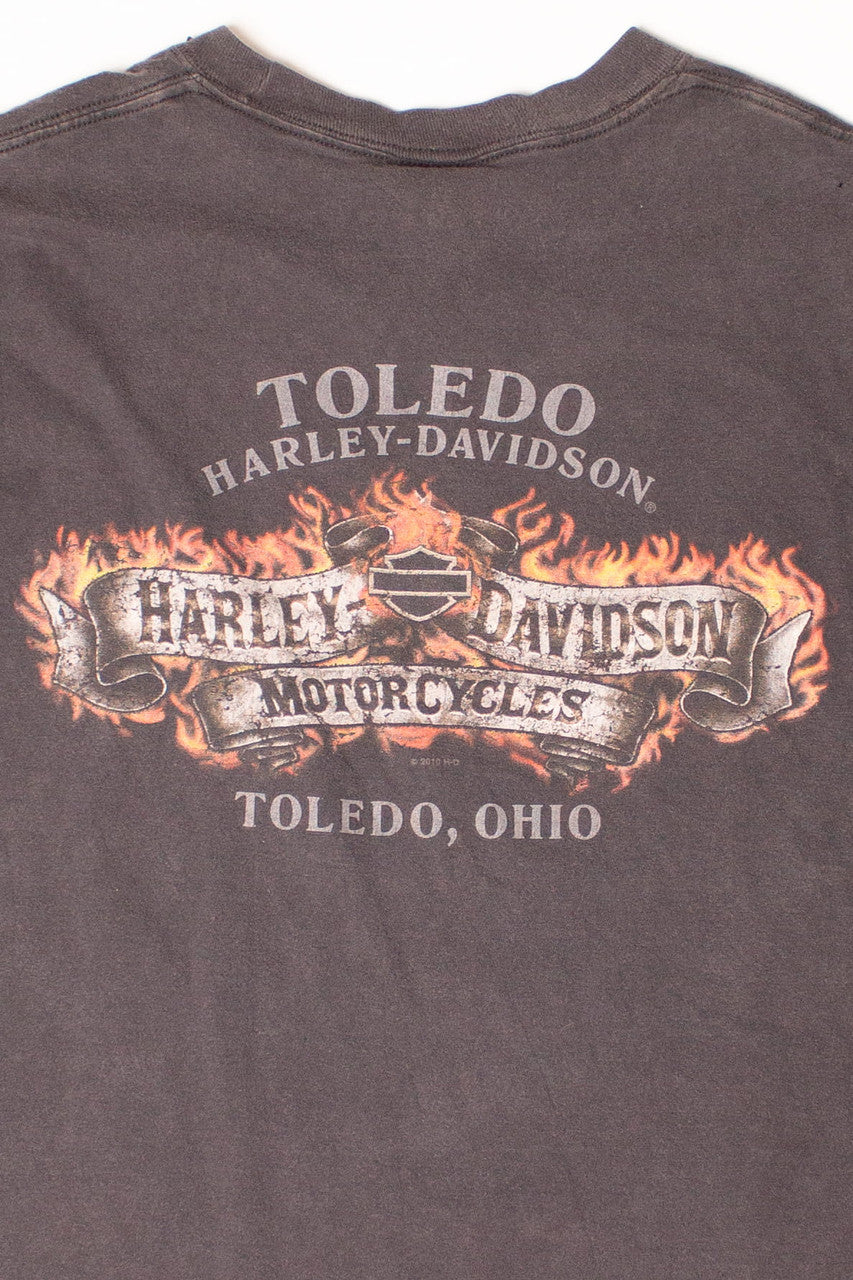 Toledo Skull Harley Davidson T-Shirt