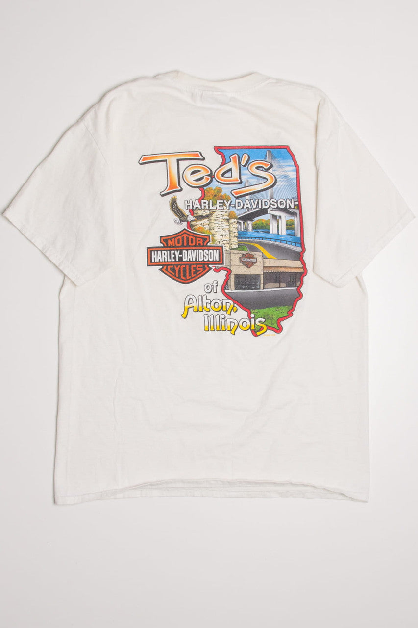 Vintage Ted's of Alton Illinois Harley Davidson T-Shirt
