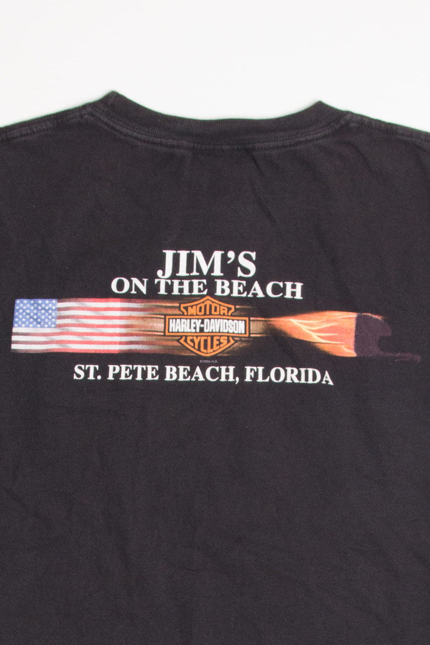 Vintage Jim's On The Beach Harley Davidson T-Shirt