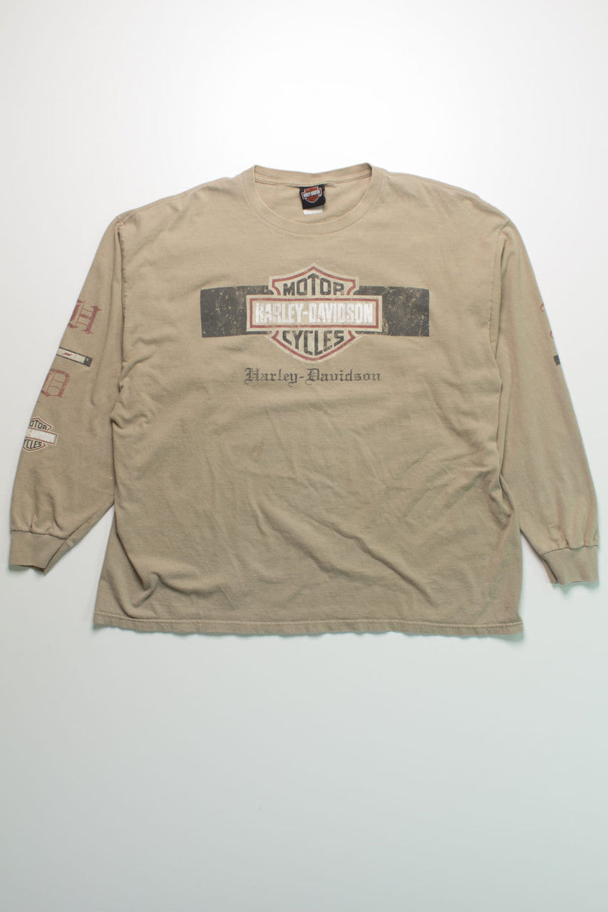 Vintage Brown Harley Davidson Long Sleeve T-Shirt