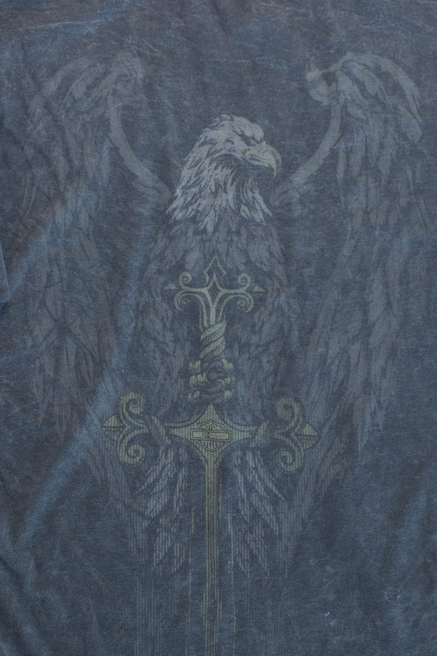 Faded Navy Blue Harley Davidson T-Shirt