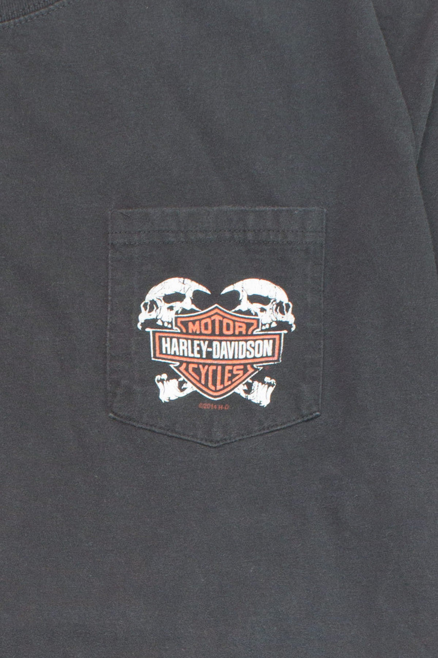 Vintage Skull Pocket Harley Davidson T-Shirt