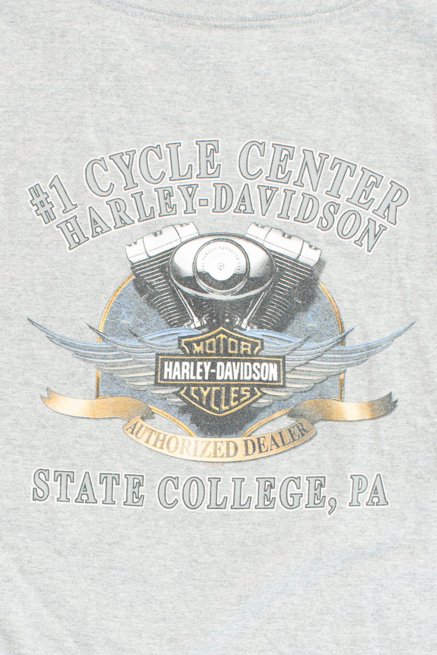 Vintage State College Harley Davidson T-Shirt 1