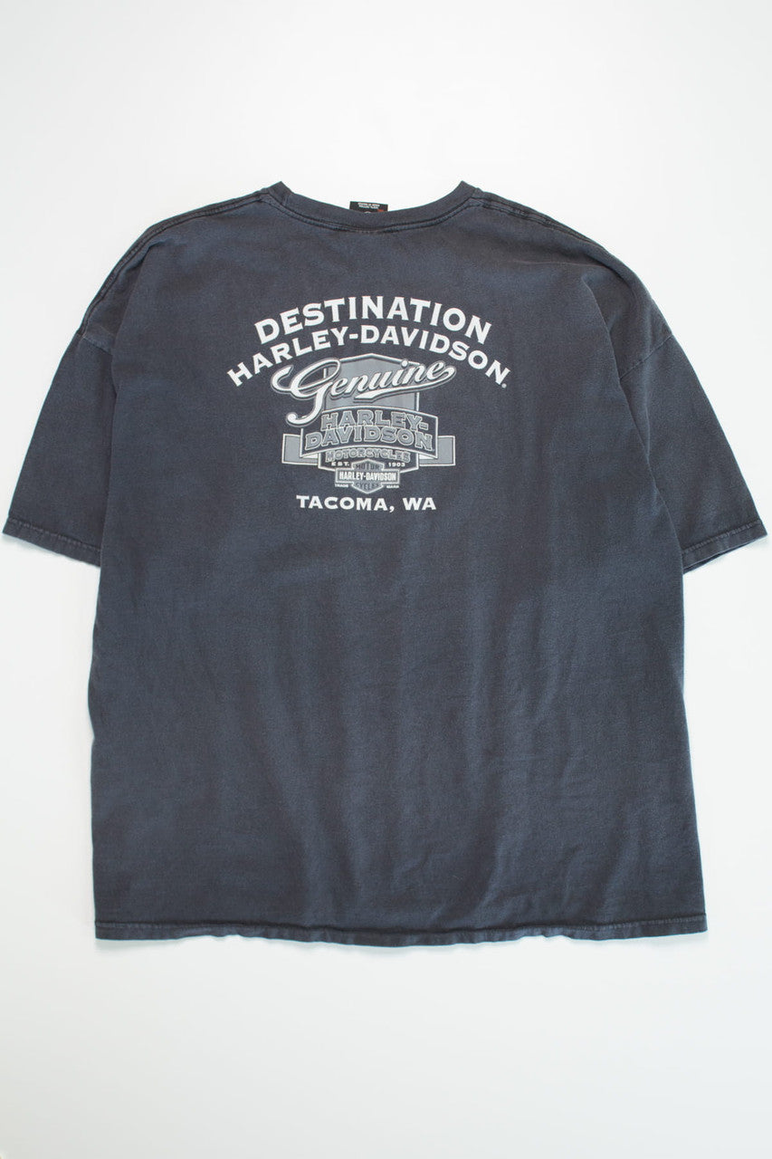 Shadowed Skull Harley Davidson T-Shirt
