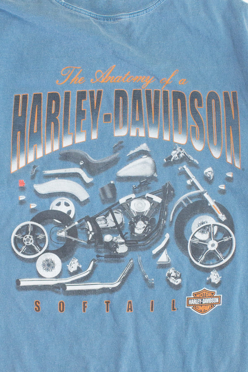 Vintage Anatomy of a Harley Harley Davidson T-Shirt