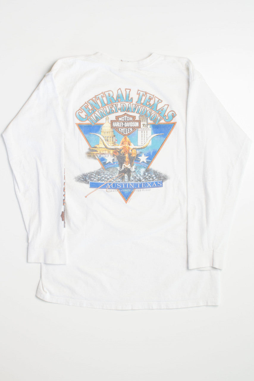 Vintage Austin Long Sleeve Harley Davidson T-Shirt