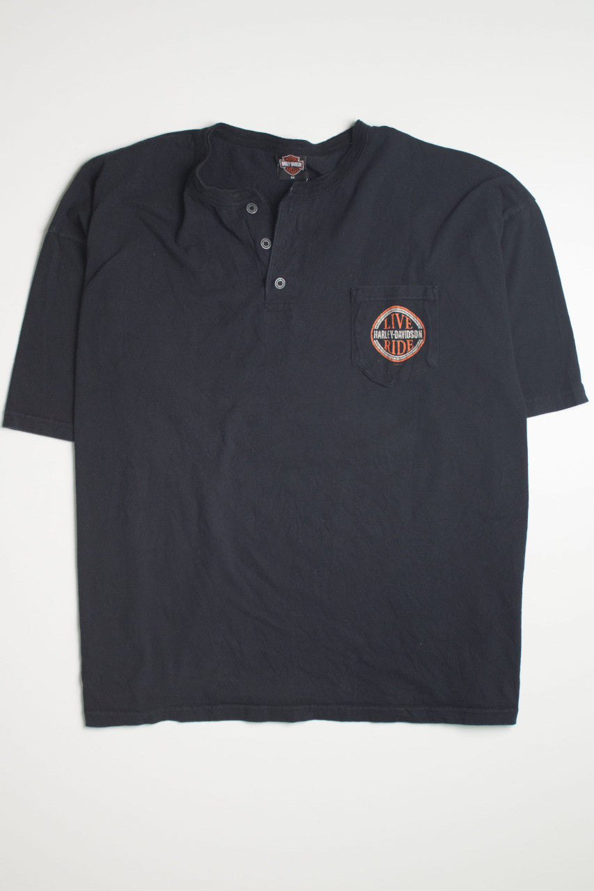 Vintage Appleton Henley Harley Davidson T-Shirt