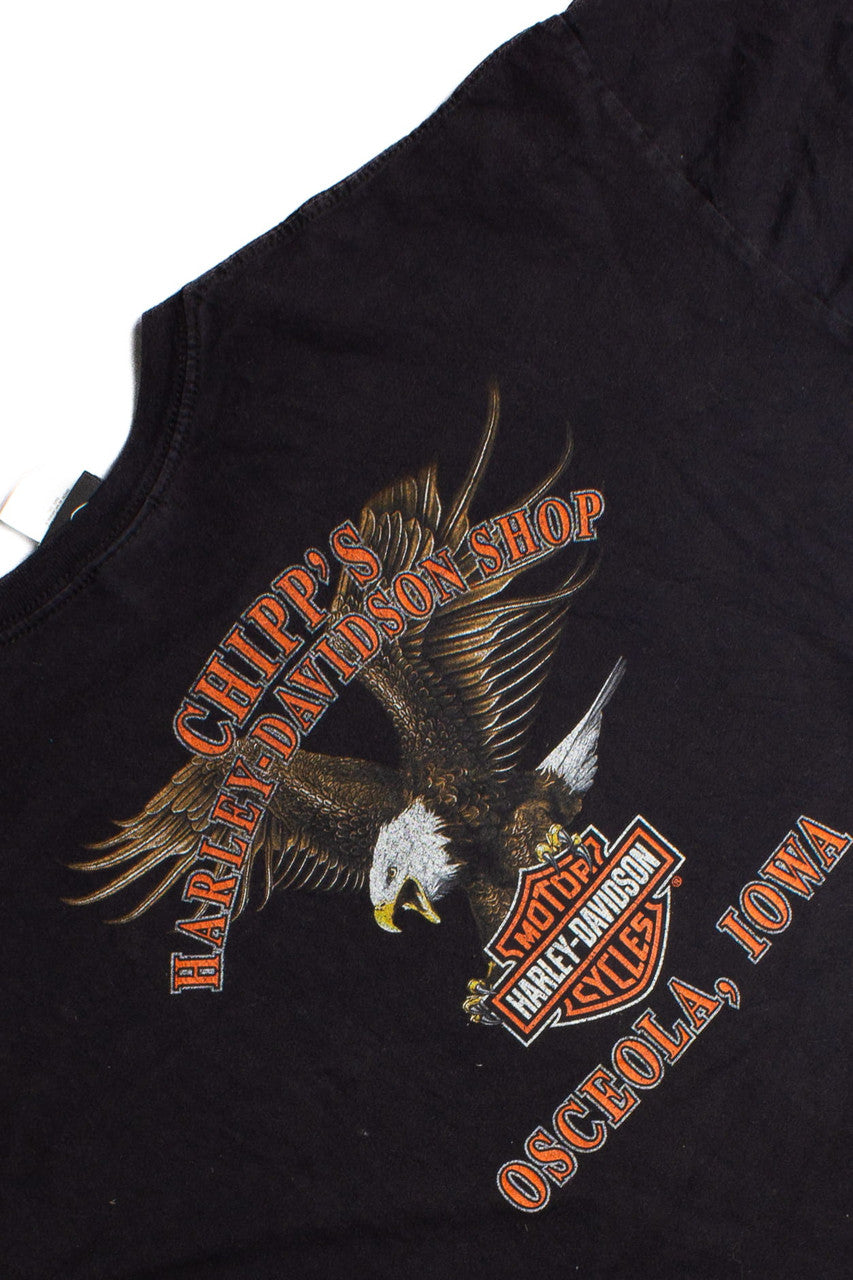 Green Skull Harley Davidson T-Shirt (2010s)677