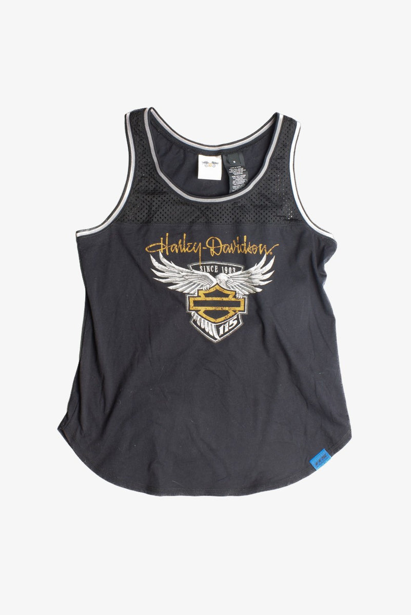 USED MACHINE COLLECTION HARLEY-DAVIDSON MESH TANK TOP (women's)