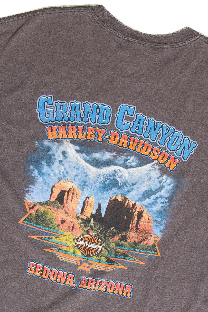 Recycled Harley Davidson Full Service Garage Grand Canyon T-Shirt