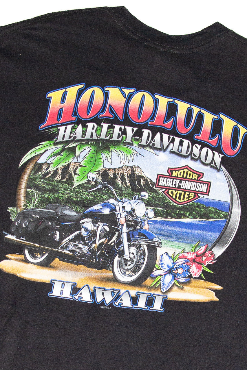 Recycled Honolulu Harley Davidson T-Shirt 838