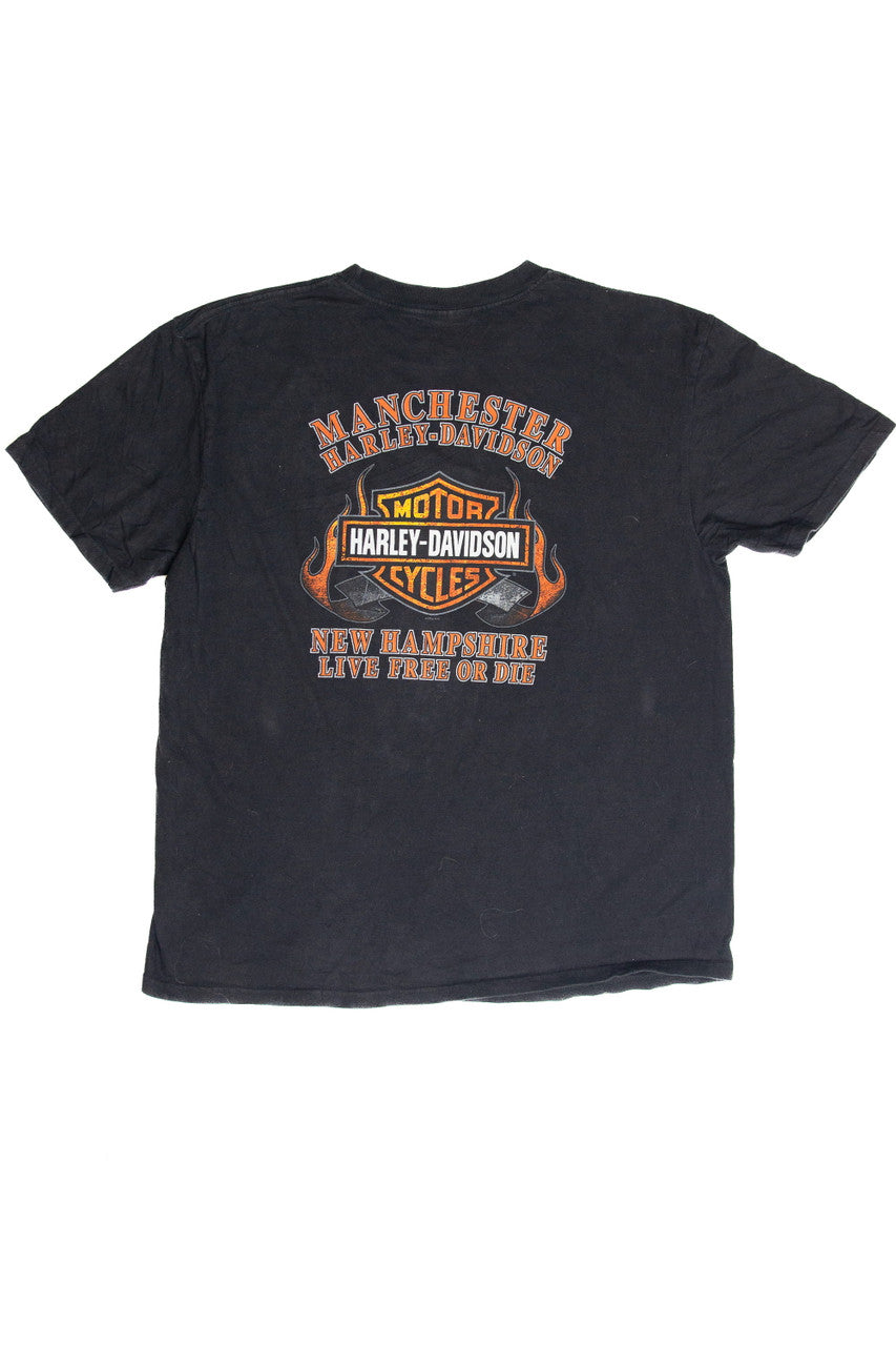 Recycled Harley Davidson No Rules Manchester NH T-Shirt