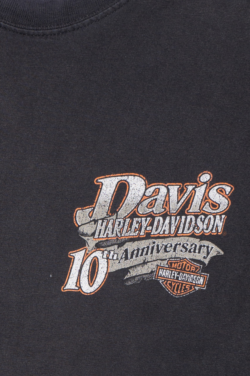 "Davis 10th Anniversary" Burlington, NC Harley Davidson T-Shirt