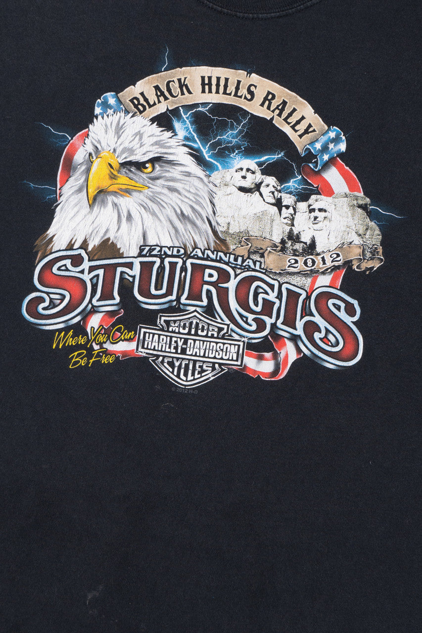 Harley Davidson 2012 Sturgis Black Hills Rally South Dakota T-Shirt
