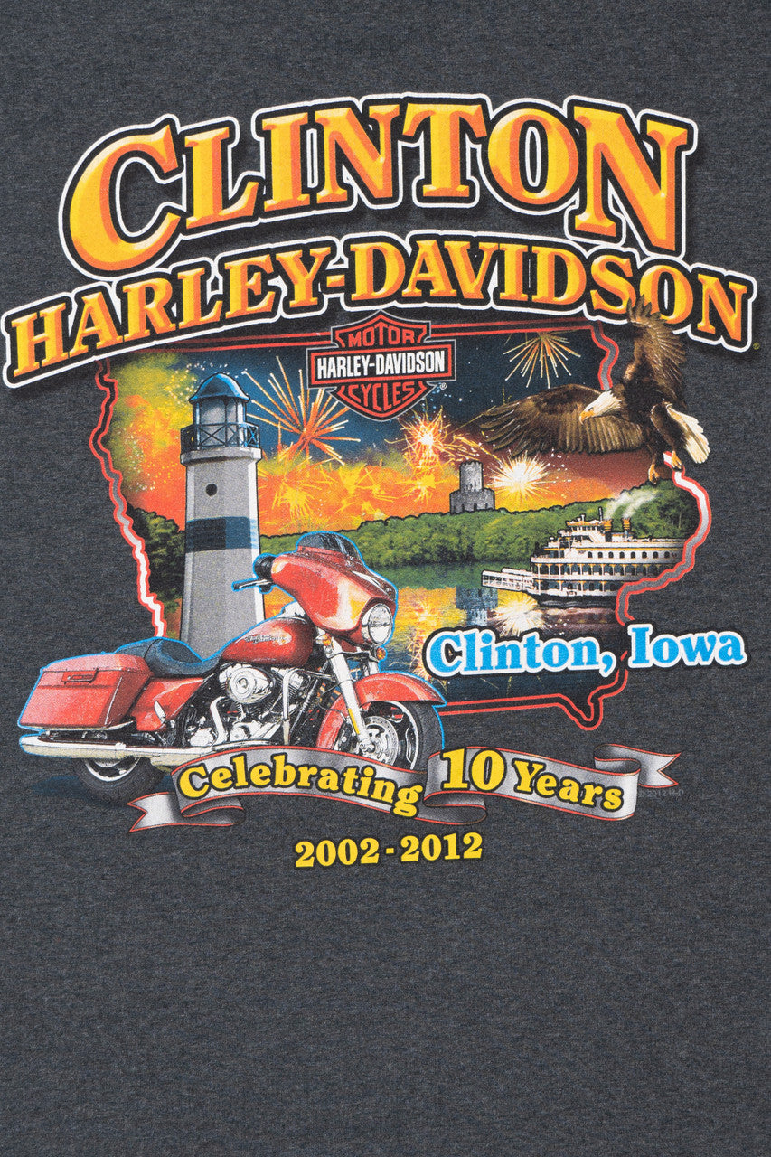Harley Davidson Clinton, Iowa Sleeveless Tank Top T-Shirt
