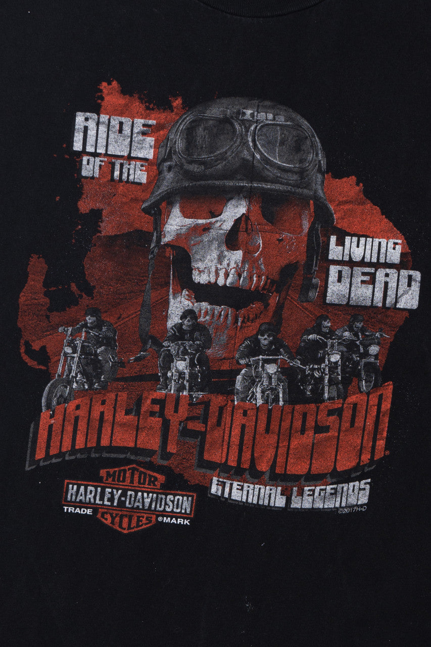 Harley Davidson "Ride Of The Living Dead" Skull T-Shirt