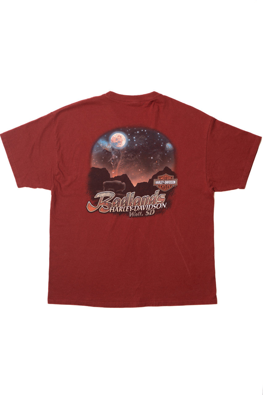 Harley Davidson "Badlands" Scenic Night Sky T-Shirt