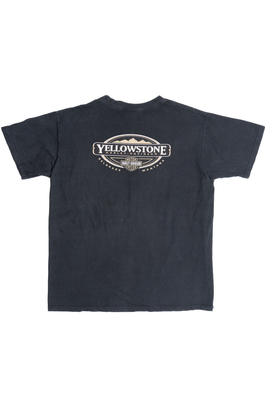 2002 Harley Davidson "Yellowstone" Wolf T-Shirt (2000s)