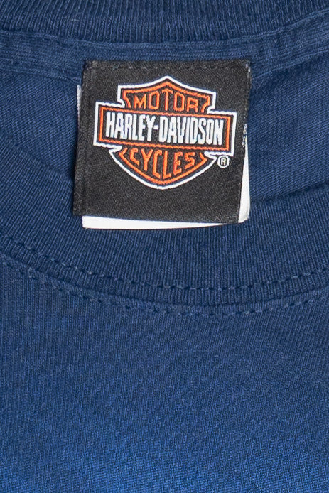 Harley Davidson Eagle Embroidered Detail T-Shirt (2010s)