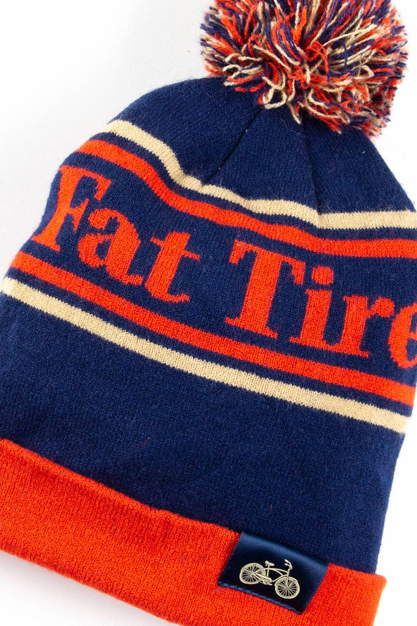 Fat Tire Pom Pom Vintage Beanie