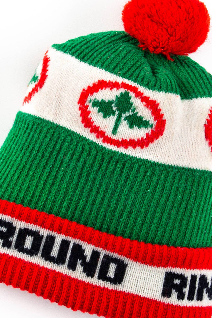 Ring Around Pom Pom Vintage Beanie