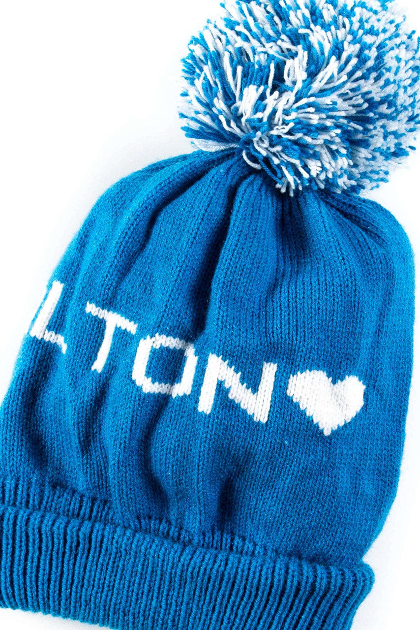 Blue Dalton Pom Pom Beanie