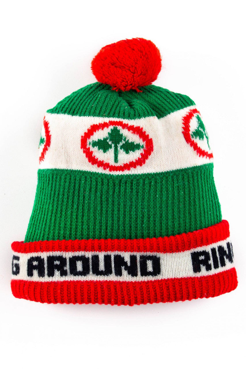 Ring Around Pom Pom Vintage Beanie