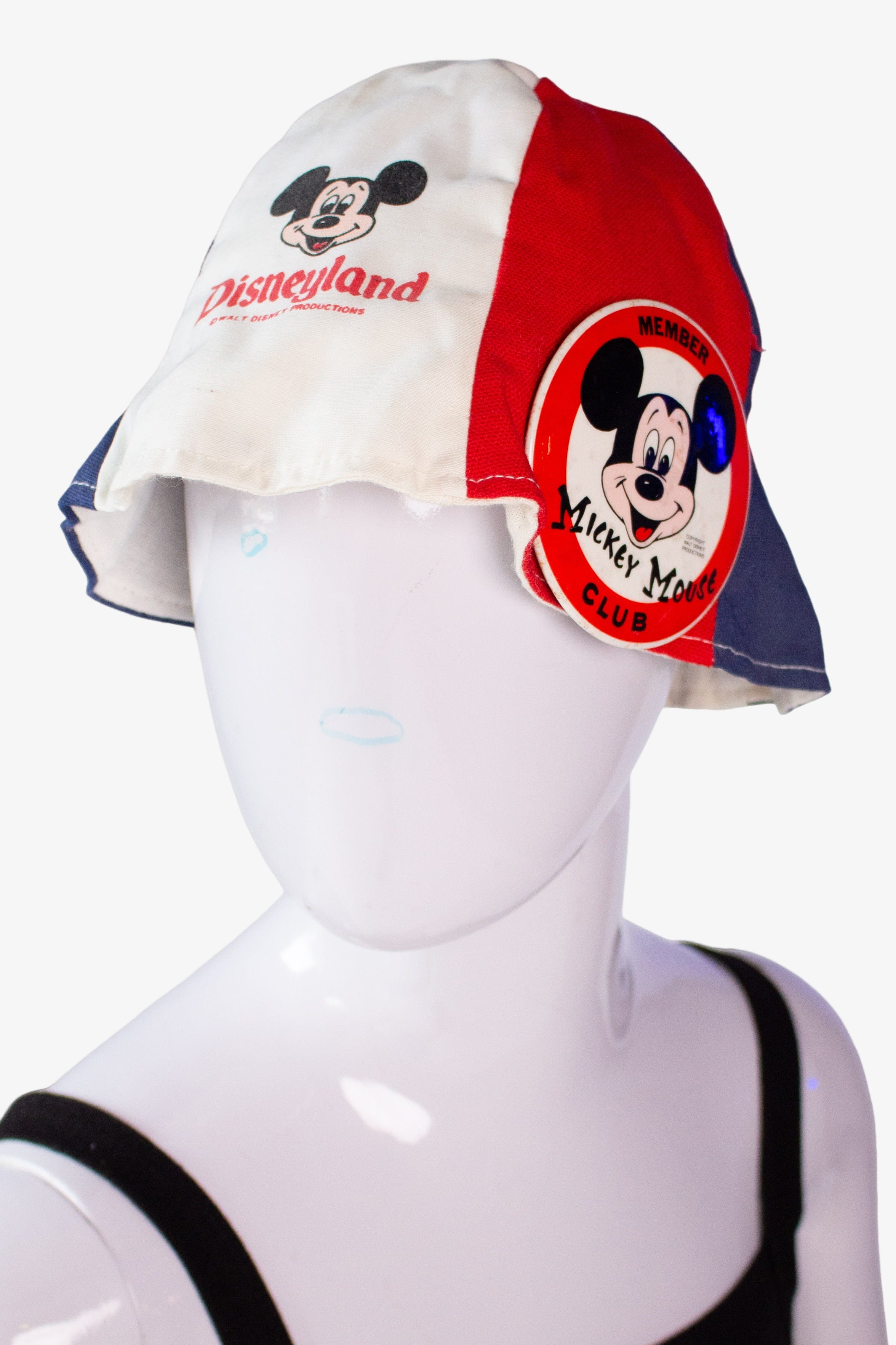 Vintage Disneyland Beach Hat w/ Button (1970s)