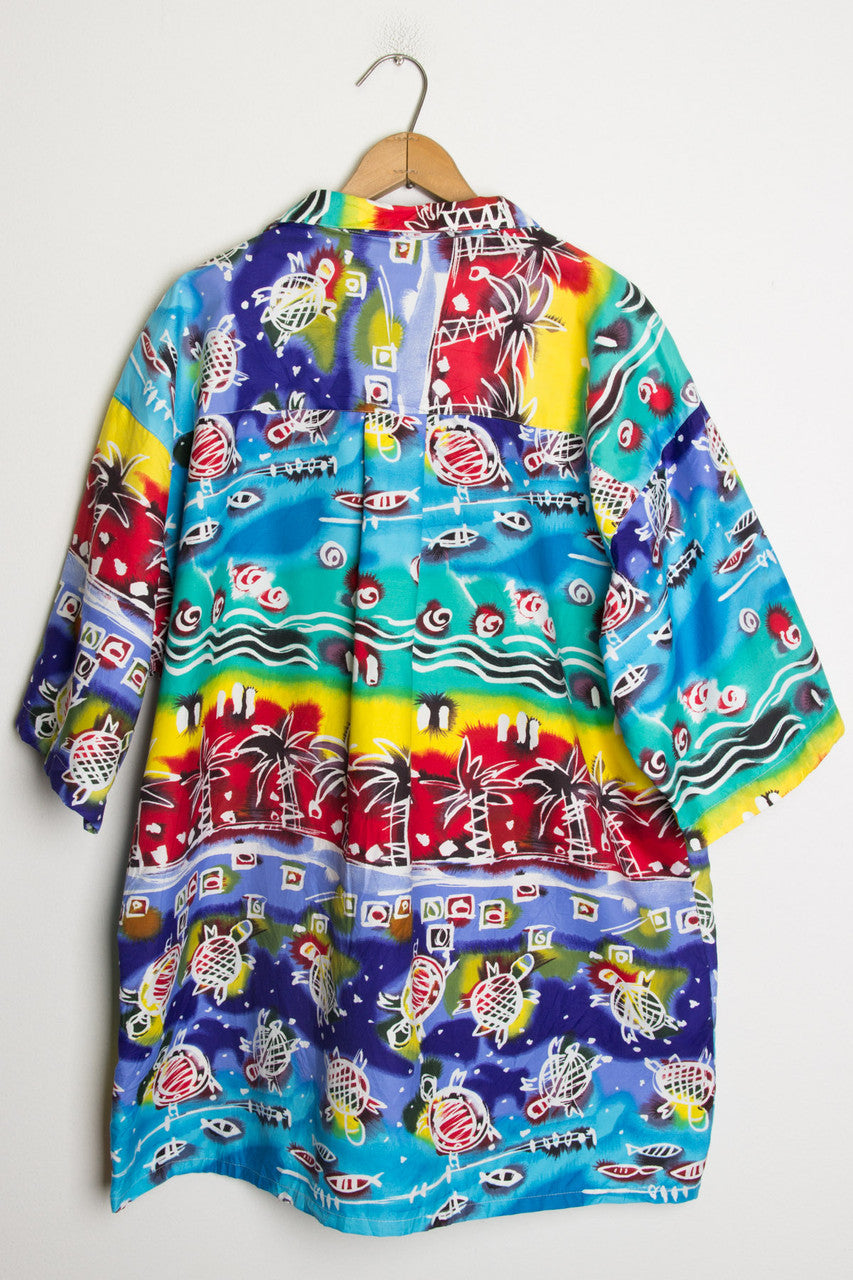Palm Tree & Turtle Hawaiian Shirt