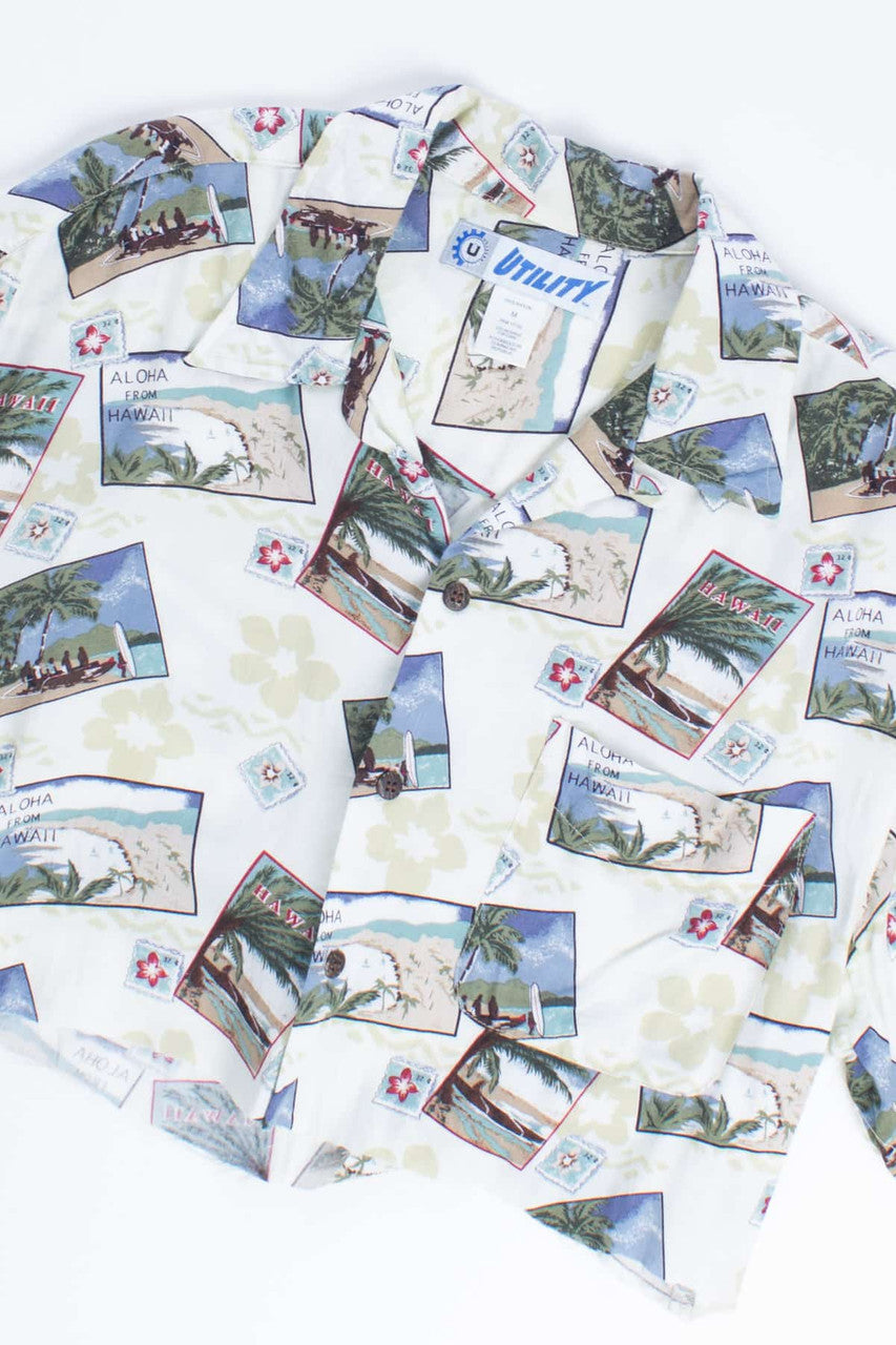Cropped Post Cards & Stamps Vintage Hawaiian