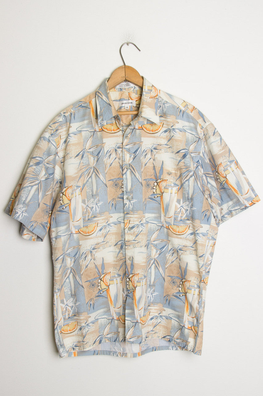Cocktail Print Hawaiian Shirt