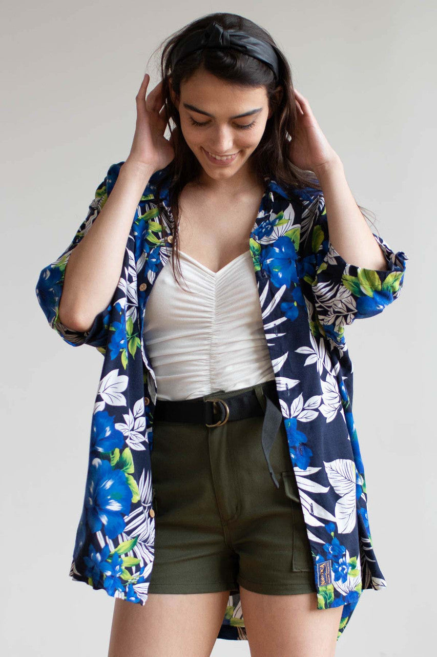 Nautica Floral Vintage Hawaiian