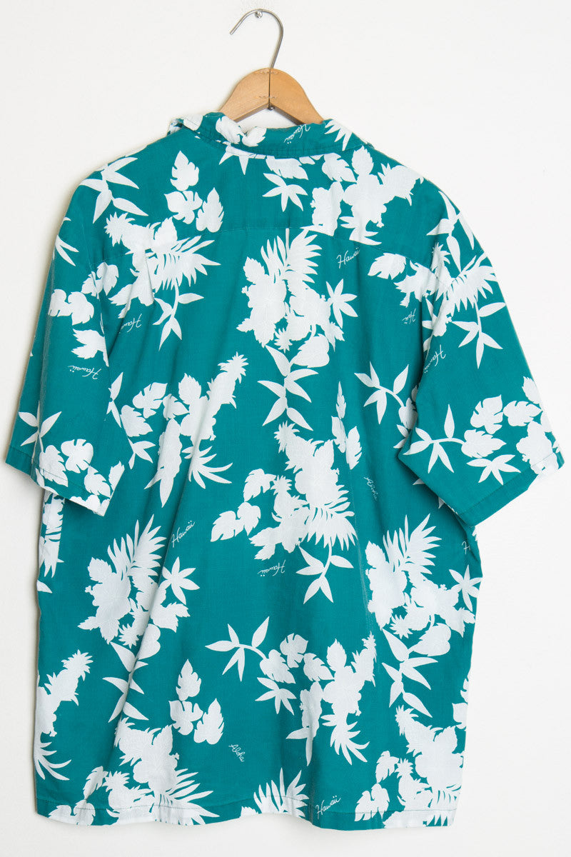 Teal Vintage Hawaiian Shirt