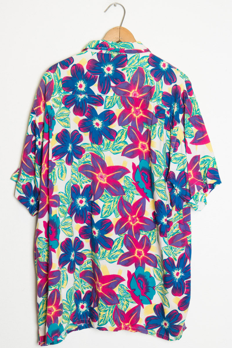 Bright Floral Vintage Hawaiian Shirt