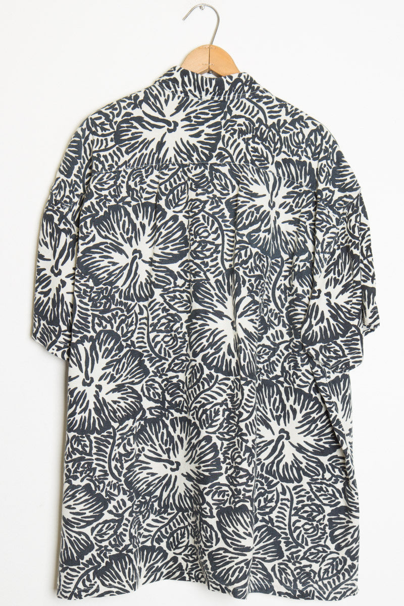 Hibiscus Outlines Vintage Hawaiian Shirt