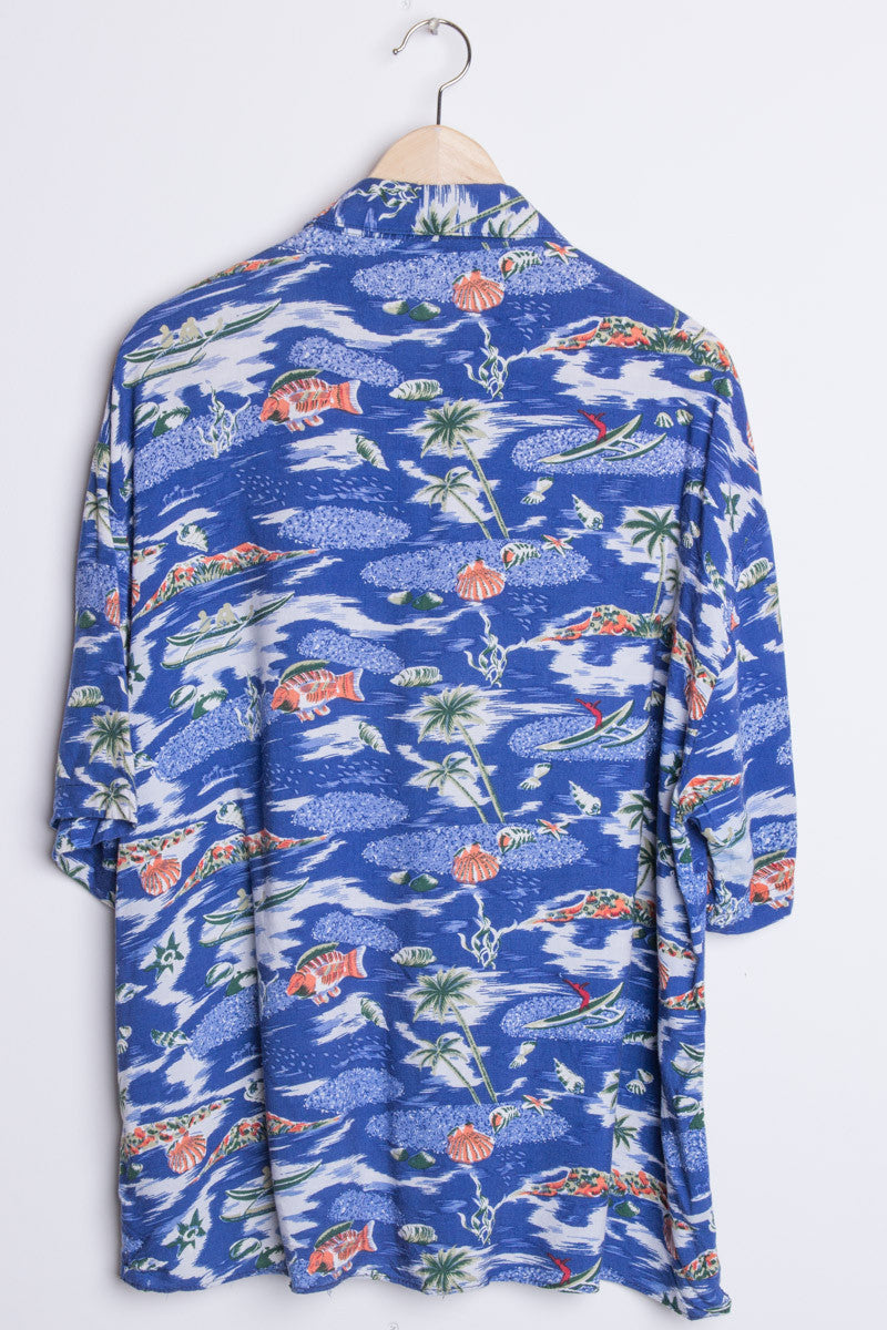 Blue Sea Shell Vintage Hawaiian