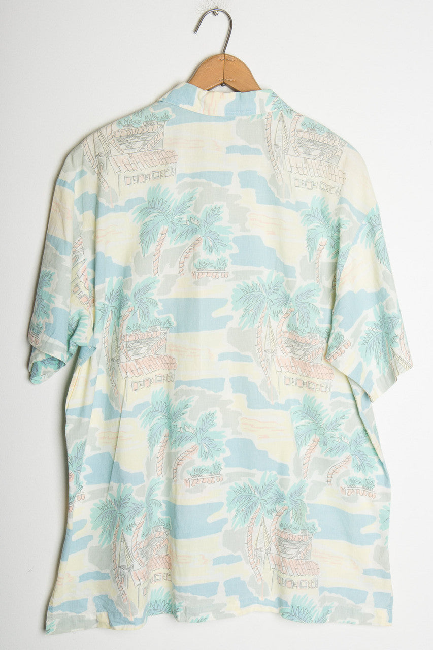 Pastel Yellow Vintage Hawaiian