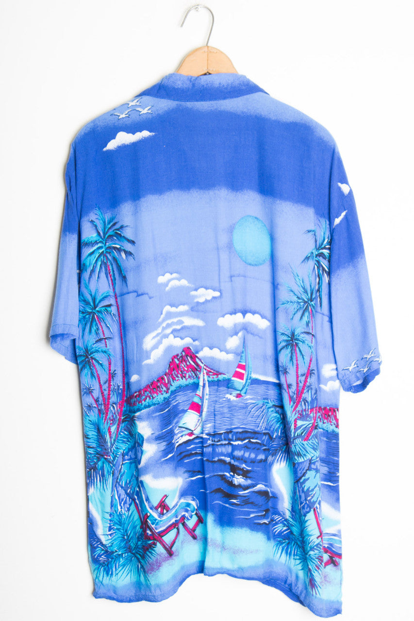 Blue Beach Vintage Hawaiian