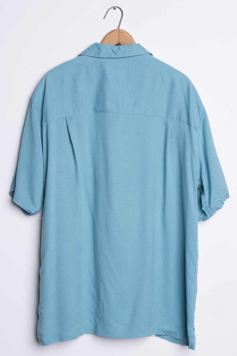Blue Bowling Stripe Vintage Hawaiian