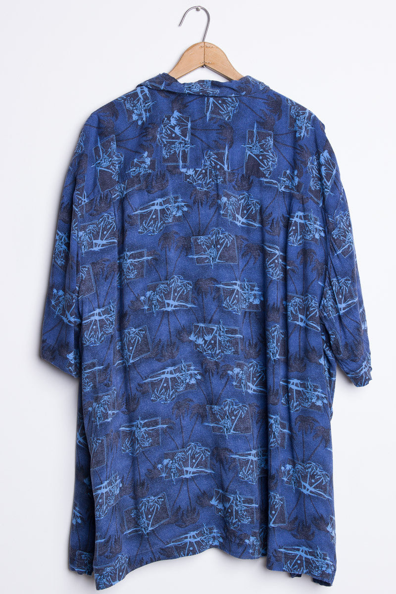 Blue Hula Girl Vintage Hawaiian