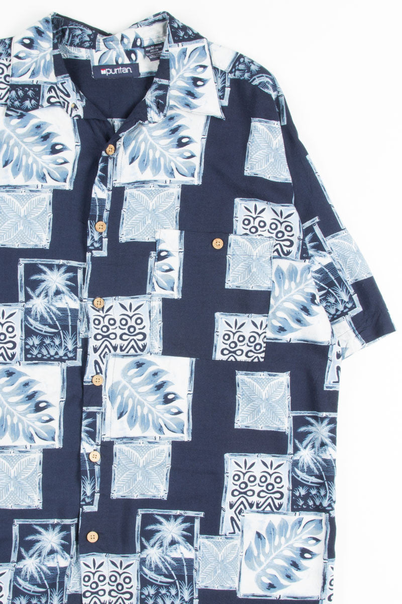Blue Collage Vintage Hawaiian 1