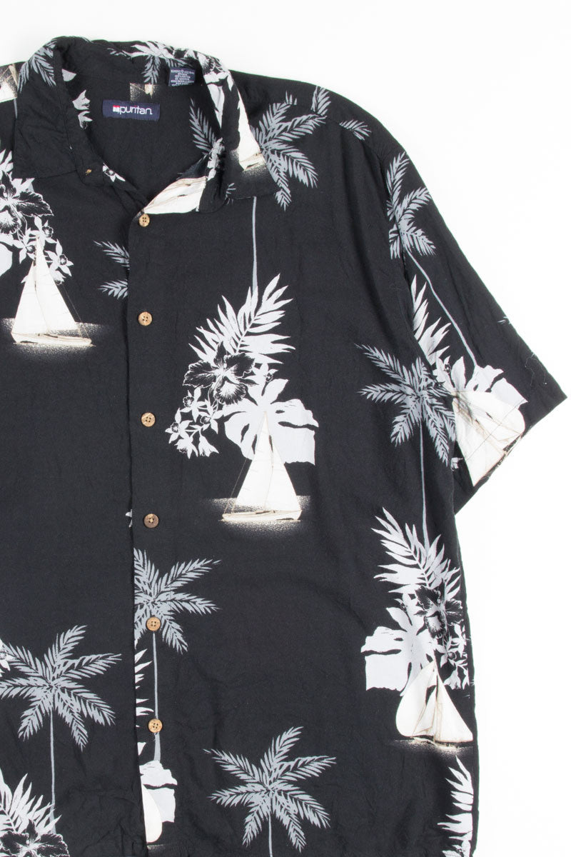 Black Sailboat Vintage Hawaiian