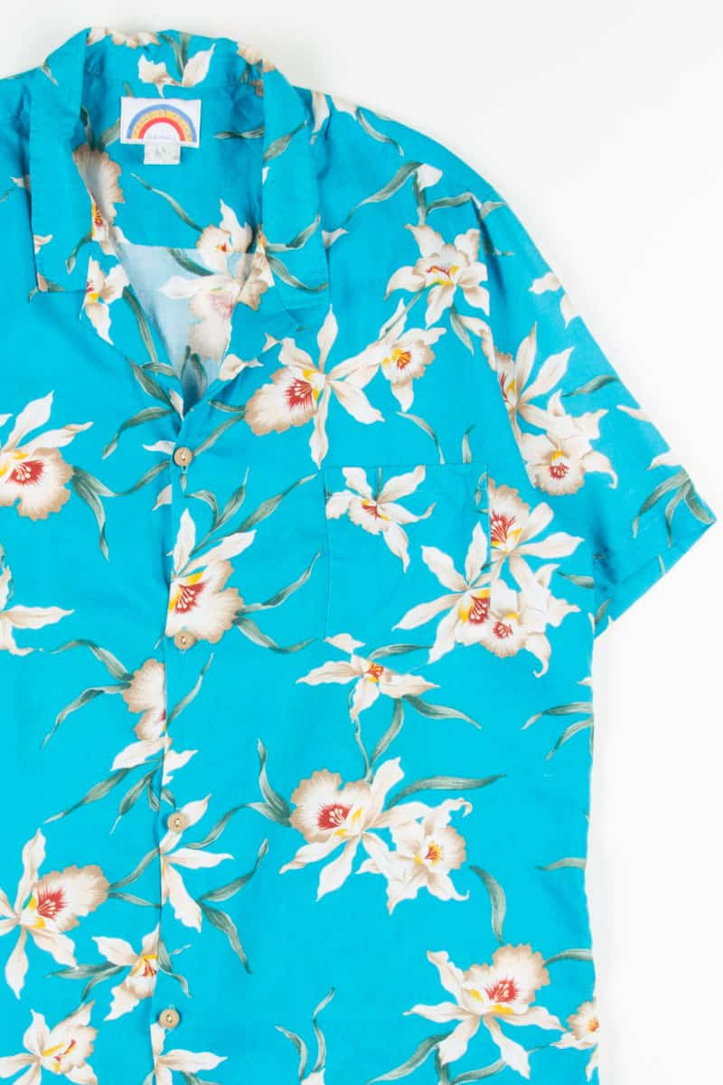 Blue Floral Vintge Hawaiian 5