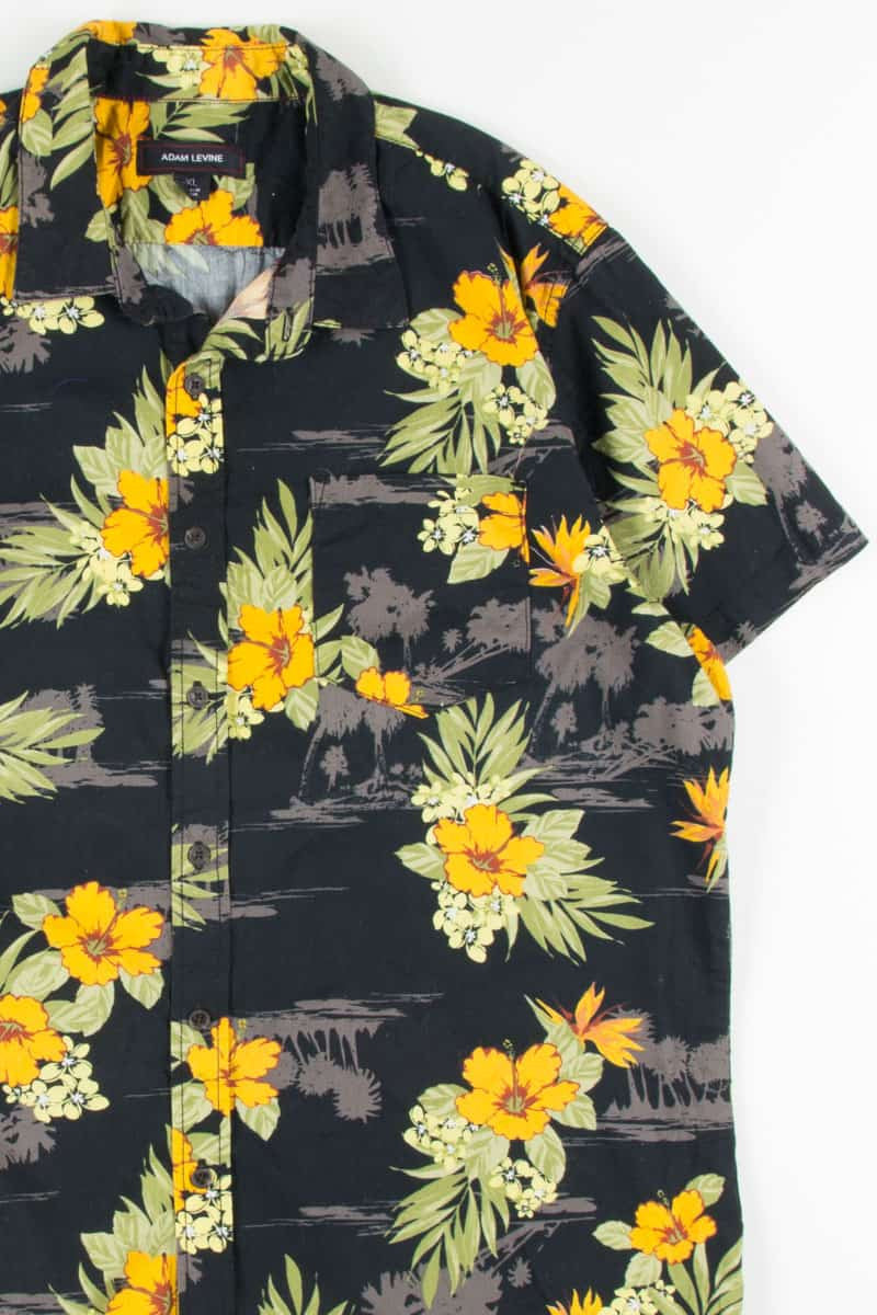 Black Hibiscus Vintage Hawaiian 4