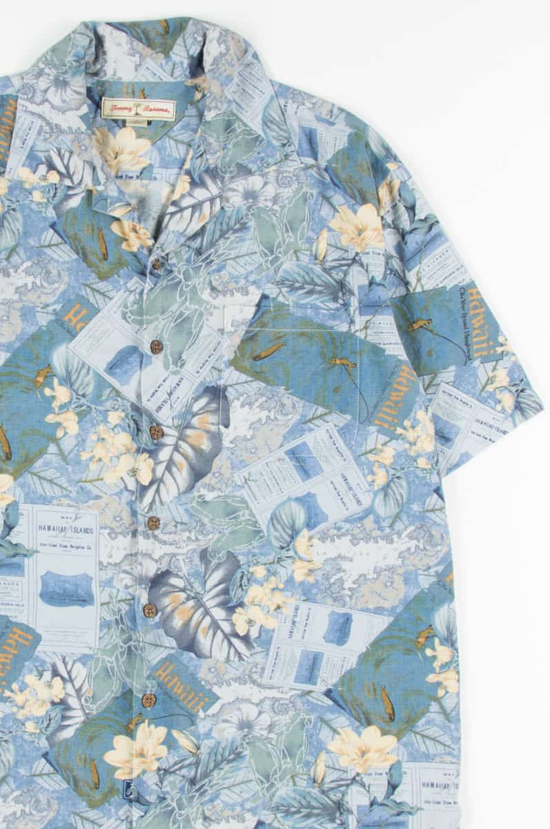 Tommy Bahama Hawaiian Islands Map Vintage Hawaiian